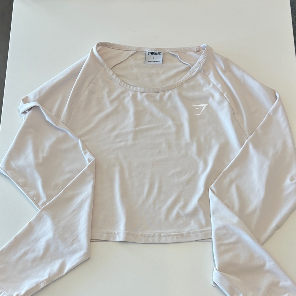 Gymshark Women's Light Beige Long Sleeve Top